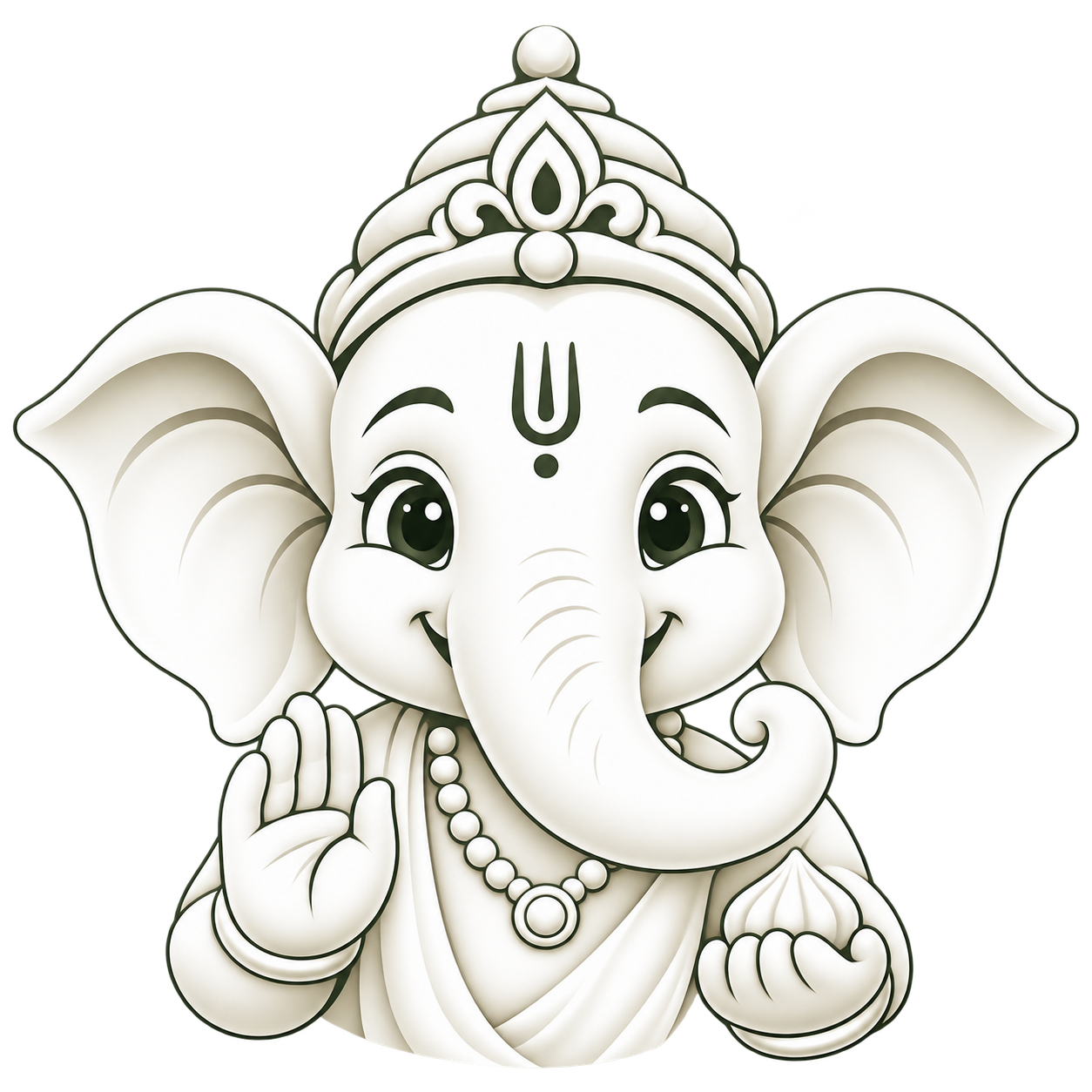 White Ganesh idol